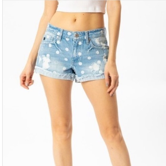🔥KANCAN🔥POLKA DOT DENIM SHORTS - Picture 6 of 7